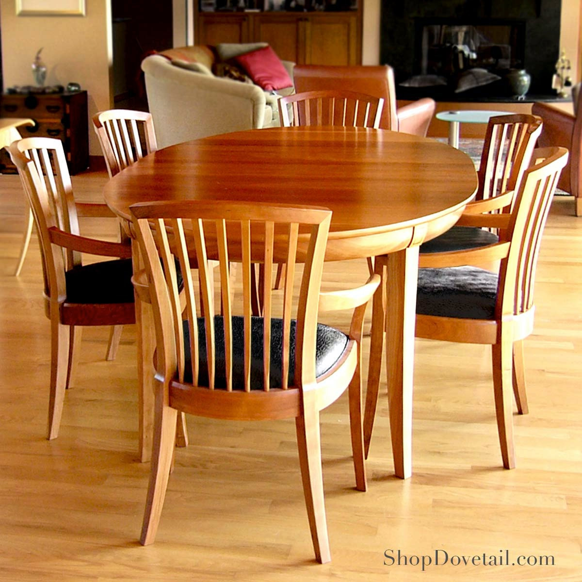 Cherry Oval Dining Table And Chairs